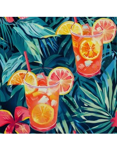 OUTDOOR DEKOSTOFFE OXFORD - Motiv Cocktail | DX8495