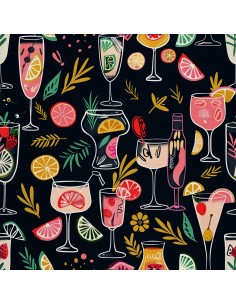 OUTDOOR DEKOSTOFFE OXFORD - Motiv Cocktail | DX8522