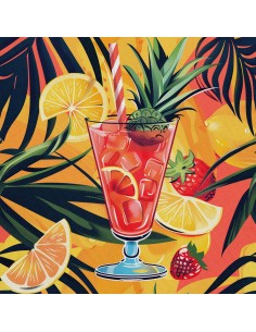 OUTDOOR DEKOSTOFFE OXFORD - Motiv Cocktail | DX8532