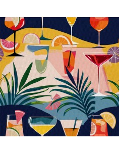 OUTDOOR DEKOSTOFFE OXFORD - Motiv Cocktail | DX8536