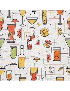 OUTDOOR DEKOSTOFFE OXFORD - Motiv Cocktail | DX8544