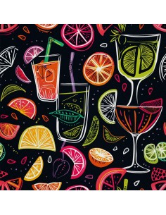 OUTDOOR DEKOSTOFFE OXFORD - Motiv Cocktail | DX8557