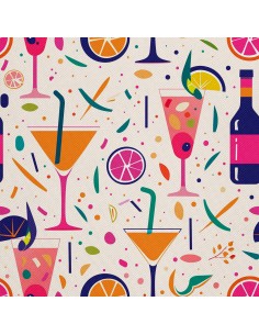 OUTDOOR DEKOSTOFFE OXFORD - Motiv Cocktail | DX8559