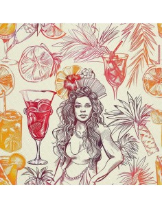 OUTDOOR DEKOSTOFFE OXFORD - Motiv Cocktail | DX8560