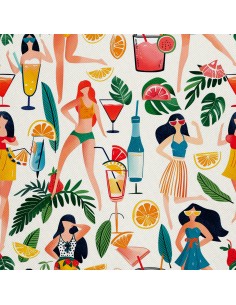 OUTDOOR DEKOSTOFFE OXFORD - Motiv Cocktail | DX8575