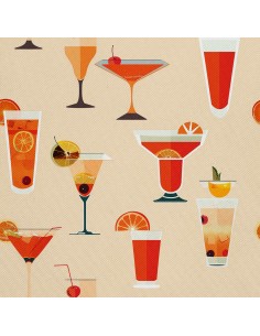OUTDOOR DEKOSTOFFE OXFORD - Motiv Cocktail | DX8594