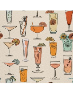 OUTDOOR DEKOSTOFFE OXFORD - Motiv Cocktail | DX8602