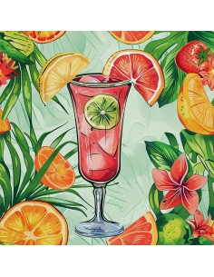 OUTDOOR DEKOSTOFFE OXFORD - Motiv Cocktail | DX8607