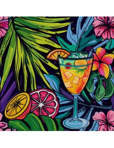 OUTDOOR DEKOSTOFFE OXFORD - Motiv Cocktail | DX8635
