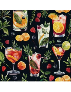 OUTDOOR DEKOSTOFFE OXFORD - Motiv Cocktail | DX8643