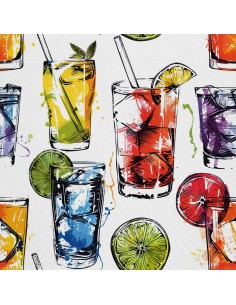 OUTDOOR DEKOSTOFFE OXFORD - Motiv Cocktail | DX8672