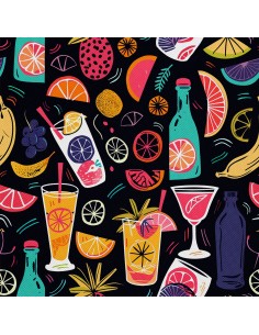 OUTDOOR DEKOSTOFFE OXFORD - Motiv Cocktail | DX8674
