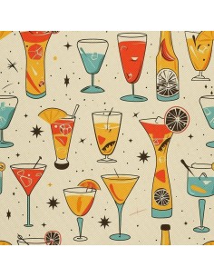 OUTDOOR DEKOSTOFFE OXFORD - Motiv Cocktail | DX8684