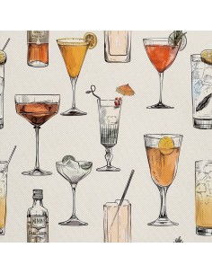 OUTDOOR DEKOSTOFFE OXFORD - Motiv Cocktail | DX8686