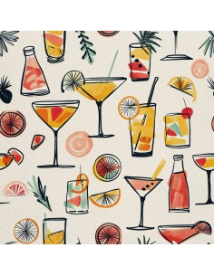 OUTDOOR DEKOSTOFFE OXFORD - Motiv Cocktail | DX8690
