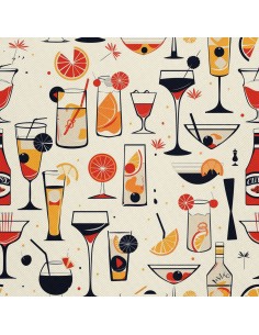 OUTDOOR DEKOSTOFFE OXFORD - Motiv Cocktail | DX8698