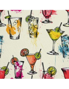 OUTDOOR DEKOSTOFFE OXFORD - Motiv Cocktail | DX8717
