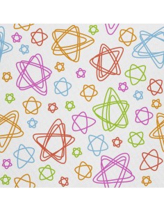 OUTDOOR DEKOSTOFFE OXFORD - Motiv bunte Sterngekritzel