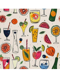OUTDOOR DEKOSTOFFE OXFORD - Motiv Cocktail | DX8730