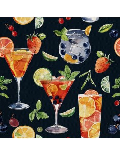 OUTDOOR DEKOSTOFFE OXFORD - Motiv Cocktail | DX8738