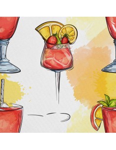 OUTDOOR DEKOSTOFFE OXFORD - Motiv Cocktail | DX8744