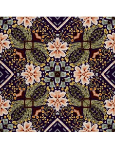 OUTDOOR DEKOSTOFFE OXFORD - Motiv rustikaler Blumenhintergrund