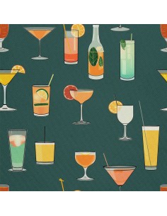 OUTDOOR DEKOSTOFFE OXFORD - Motiv Cocktail | DX8753