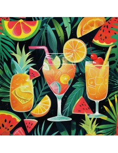OUTDOOR DEKOSTOFFE OXFORD - Motiv Cocktail | DX8816