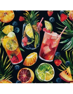 OUTDOOR DEKOSTOFFE OXFORD - Motiv Cocktail | DX8818