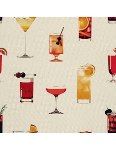 OUTDOOR DEKOSTOFFE OXFORD - Motiv Cocktail | DX8823