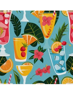 OUTDOOR DEKOSTOFFE OXFORD - Motiv Cocktail | DX8831