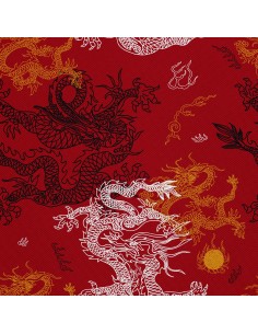 OUTDOOR DEKOSTOFFE OXFORD - Motiv chinesischer Drache