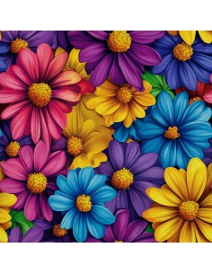 OUTDOOR DEKOSTOFFE OXFORD - Motiv Bunte Blumen | DX18031