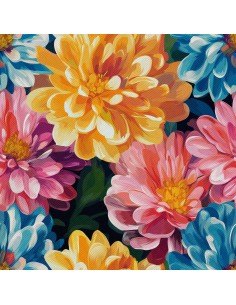 OUTDOOR DEKOSTOFFE OXFORD - Motiv Bunte Blumen | DX18032