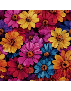 OUTDOOR DEKOSTOFFE OXFORD - Motiv Bunte Blumen | DX18034