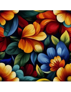 OUTDOOR DEKOSTOFFE OXFORD - Motiv Bunte Blumen | DX18035