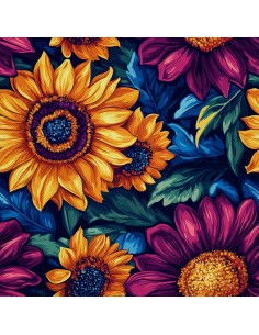 OUTDOOR DEKOSTOFFE OXFORD - Motiv Bunte Blumen | DX18040