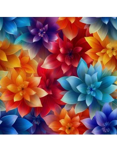 OUTDOOR DEKOSTOFFE OXFORD - Motiv Bunte Blumen | DX18041