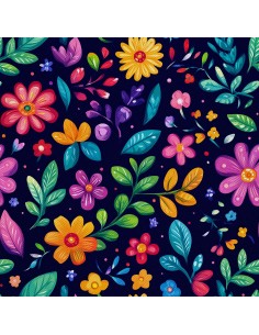 OUTDOOR DEKOSTOFFE OXFORD - Motiv Bunte Blumen | DX18042