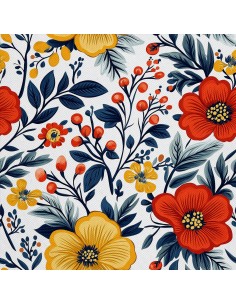 OUTDOOR DEKOSTOFFE OXFORD - Motiv Bunte Blumen | DX18044