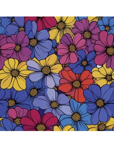 OUTDOOR DEKOSTOFFE OXFORD - Motiv Bunte Blumen | DX18054