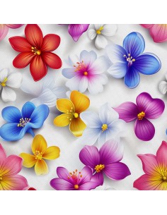 OUTDOOR DEKOSTOFFE OXFORD - Motiv Bunte Blumen | DX18059