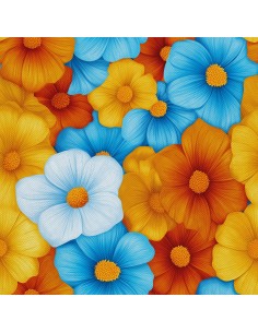 OUTDOOR DEKOSTOFFE OXFORD - Motiv Bunte Blumen | DX18060