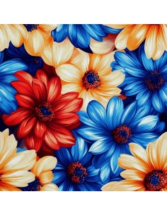 OUTDOOR DEKOSTOFFE OXFORD - Motiv Bunte Blumen | DX18062