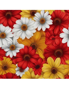 OUTDOOR DEKOSTOFFE OXFORD - Motiv Bunte Blumen | DX18067