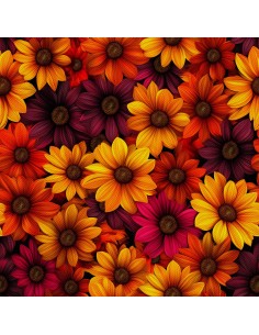 OUTDOOR DEKOSTOFFE OXFORD - Motiv Bunte Blumen | DX18068