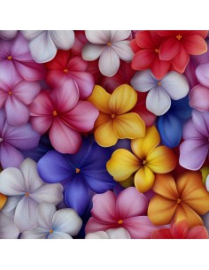 OUTDOOR DEKOSTOFFE OXFORD - Motiv Bunte Blumen | DX18069