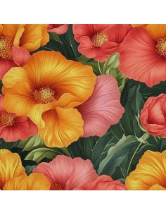 OUTDOOR DEKOSTOFFE OXFORD - Motiv Bunte Blumen | DX18071