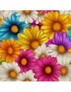 OUTDOOR DEKOSTOFFE OXFORD - Motiv Bunte Blumen | DX18072