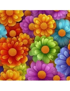 OUTDOOR DEKOSTOFFE OXFORD - Motiv Bunte Blumen | DX18076